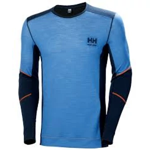 HH Lifa® Merino Crewneck - M - 595 Navy/Stone Blue
