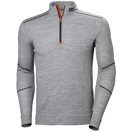 HH Lifa® Merino Half Zip - S - 930 Grey Melange